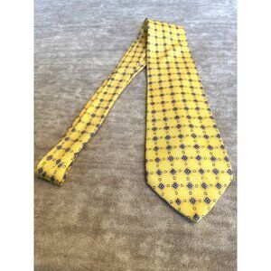 Stafford Spotless Tie Yellow Pattern 100% Silk